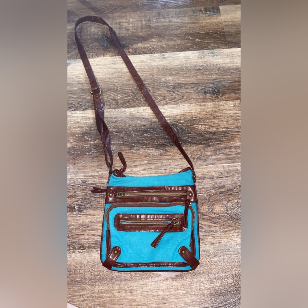 Blue crossbody purse